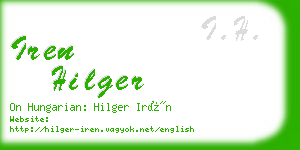 iren hilger business card